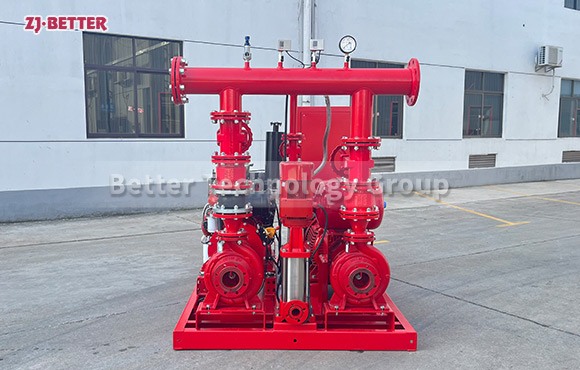 What safety measures should be followed when operating a fire pump?