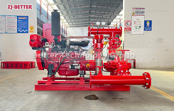 With 750GPM 10Bar Diesel Split Case Fire Pump in Fire Fighting Emergency