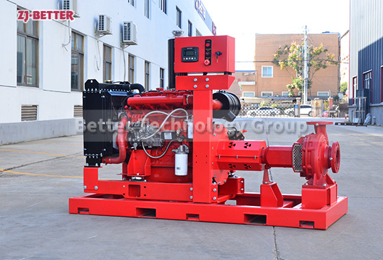 What is the difference between a split-case fire pump and an end-suction fire pump?