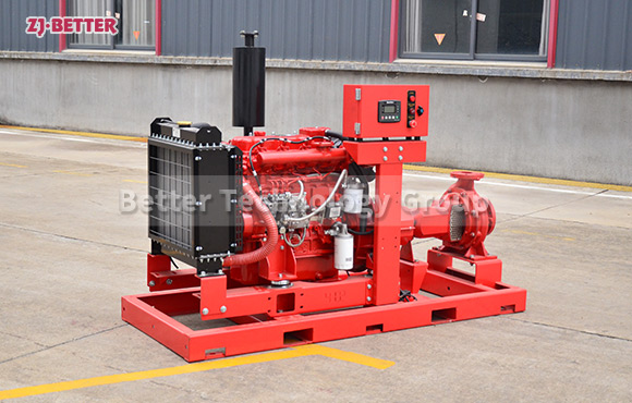 What are the key components of a firefighting pump?