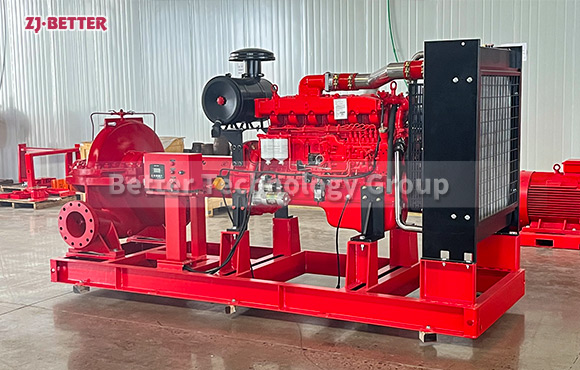What are the key components of a diesel fire pump system?