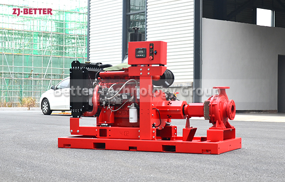 500GPM 140PSI Safety Diesel End Suction ISO Fire Pumps