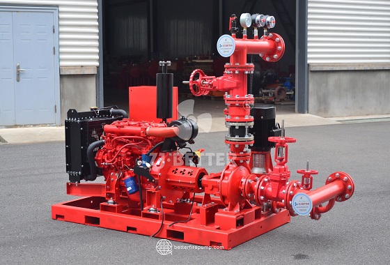 Integrated Diesel Fire Pump Unit | Smart Auto Start-Stop for Uninterrupted Industrial Protection