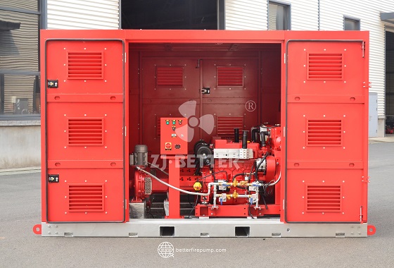 Integrated Enclosed Diesel Fire Pump Unit | Low Noise, Dustproof, and Easy Maintenance for Modern Fire Protection