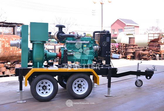 Trailer-Mounted Fire Pump Unit for Easy Transport and Powerful Water Supply