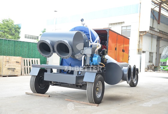 Large Mobile Pump Trailer Solution: Dual Protection for Engineering Drainage and Fire Water Supply