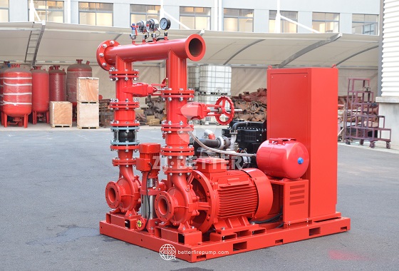 Diesel Driven Fire Pump Package for Large Building Fire Protection Systems