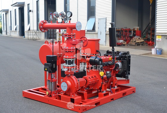 Diesel Fire Pump Package with Pressure Stabilization for Constant System Performance