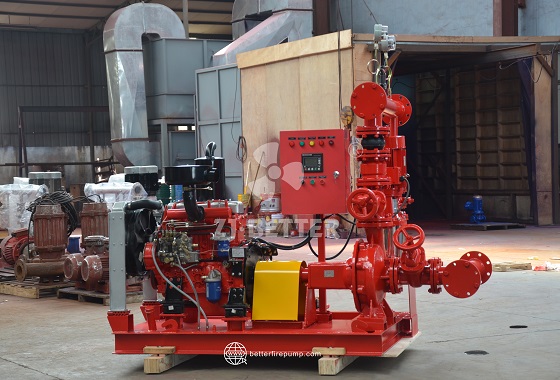 High Head and Large Flow Diesel Fire Pump Unit for Large Building Fire Protection