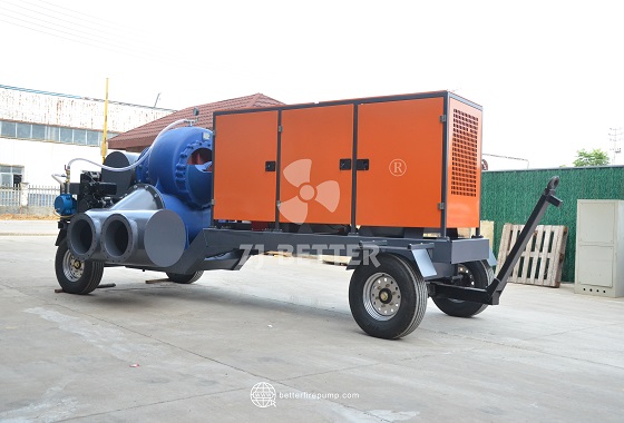 Multi-Outlet Large-Diameter Trailer Fire Pump for Continuous High-Flow Operation