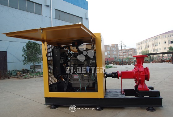 Weatherproof Enclosed Diesel Fire Pump Set for Municipal and Industrial Firefighting