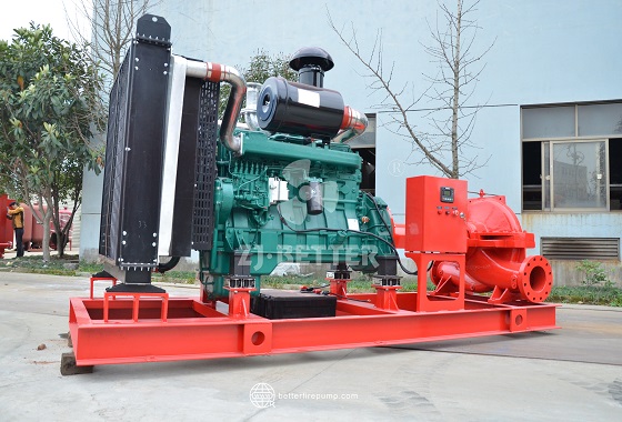 Double Suction Diesel Fire Pump for High-Efficiency Large Capacity Firefighting