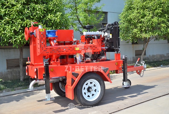 Wheeled Diesel Fire Pump System for Rapid Emergency Deployment