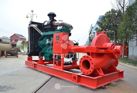 Double Suction Diesel Fire Pump for High-Efficiency Large Capacity Firefighting