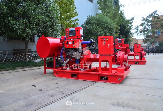High-Efficiency Horizontal Diesel Fire Pump System for Large Water Supply Needs