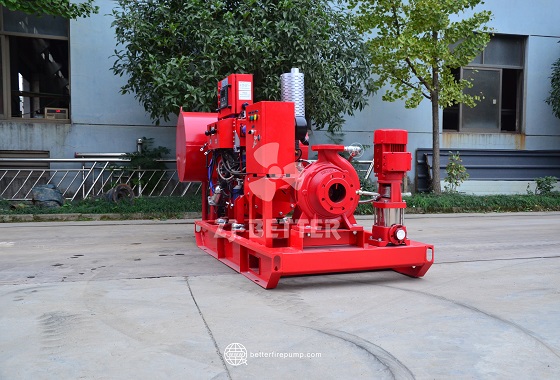 High-Efficiency Horizontal Diesel Fire Pump System for Large Water Supply Needs