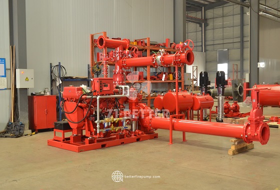 Automatic Fire Pump Skid Unit for Large-Scale Fire Protection Networks