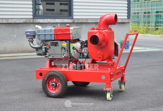 Heavy-Duty Wheeled Diesel Fire Pump for Disaster Emergency Water Supply