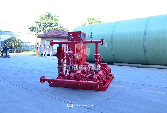 Energy-Efficient Constant Pressure Fire Water Supply System for Long-Term Operation