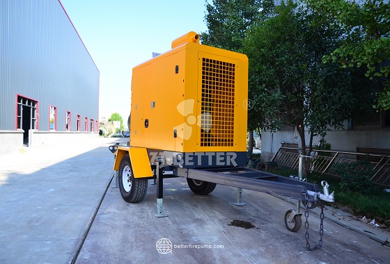 Trailer Pump System for Firefighting and Flood Drainage Applications