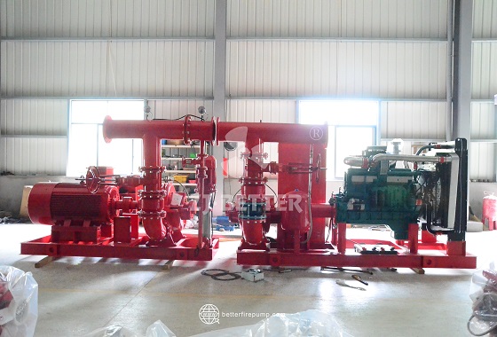High-Capacity Dual Power Fire Pump System for Industrial Applications