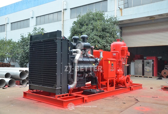 Diesel Fire Pump Unit with Efficient Cooling System for Continuous Operation
