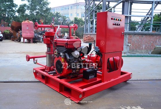 Large Flow Diesel Fire Pump System for Industrial Fire Suppression Projects