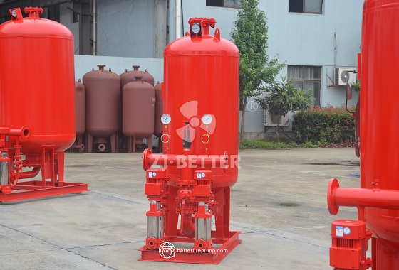 Pressure Tank and Vertical Multistage Pump Combinations Optimize Fire Pressure Stabilization Performance