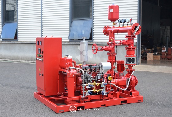 Diesel-Powered Fire Pump Set with Efficient Centrifugal Pump and Pressure Regulation