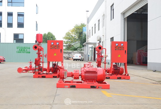 Packaged Fire Pump Equipment with Electric and Diesel Backup Pumps