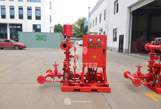 Packaged Fire Pump Equipment with Electric and Diesel Backup Pumps