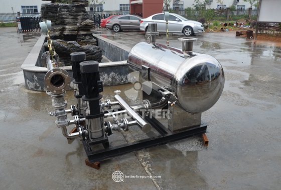 Vertical Multistage Fire Pressure Maintenance Pump Sets Integrate Pressure Tanks for Improved System Stability