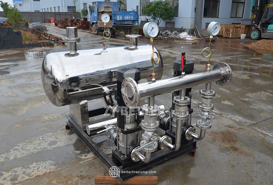 Vertical Multistage Fire Pressure Maintenance Pump Sets Integrate Pressure Tanks for Improved System Stability