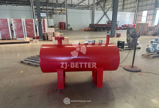 Fire Pressure Stabilization Tank with Air-Water Separation for Pressure Control