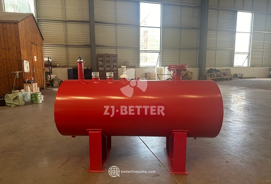 Fire Pressure Stabilization Tank with Air-Water Separation for Pressure Control