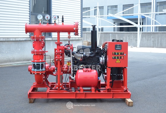Packaged Diesel Fire Pump Station Equipment – Centralized Fire Pump, Control Cabinet and Piping