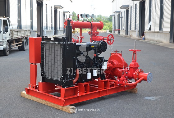 Packaged Diesel Fire Pump Station Equipment – Centralized Fire Pump, Control Cabinet and Piping