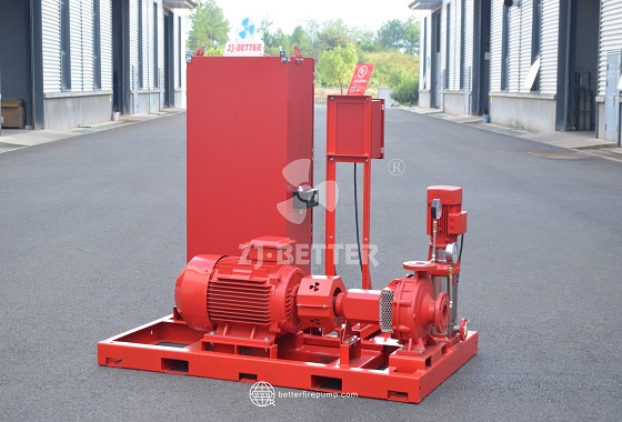 End Suction Electric Fire Pump Set with Jockey Pump for Reliable Water Supply