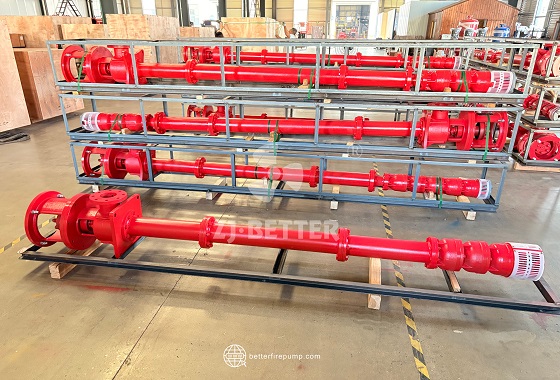 Deep-Well Fire Water Supply Pump with Long Shaft Drive and Multistage Head Options