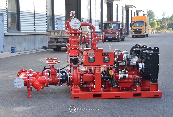 Integrated Diesel Fire Pump Set – Control Cabinet and Pressure Components for Easy Project Configuration