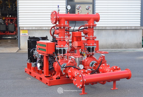 Integrated Diesel Fire Pump Set – Control Cabinet and Pressure Components for Easy Project Configuration