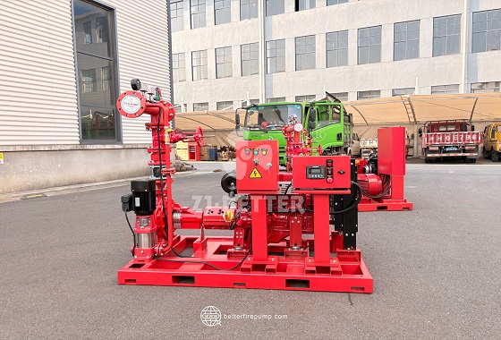 Electric and Diesel Fire Pump Set with Backup Power for Enhanced System Resilience