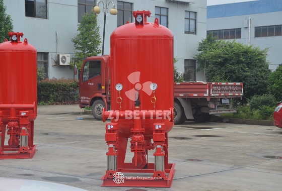 Fire Pressure Tank and Electric Jockey Pump Combination for Automatic Pressure Regulation