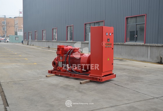Compact Electric Fire Pump – Integrated Installation of Pump, Motor and Control Cabinet