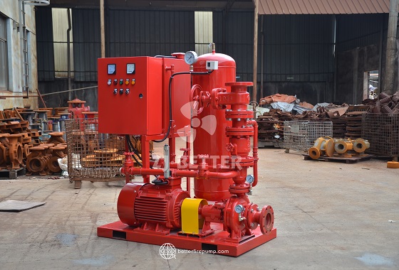Electric Fire Pump Unit — Vertical Pump Configuration for Efficient Space Utilization