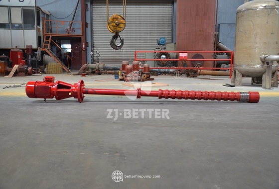 Long Shaft Turbine Fire Water Pump — Pump and Drive Shaft Assembly for Deep Water Sources