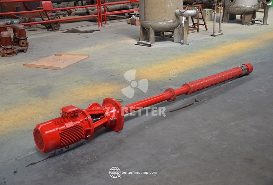 Long Shaft Turbine Fire Water Pump — Pump and Drive Shaft Assembly for Deep Water Sources